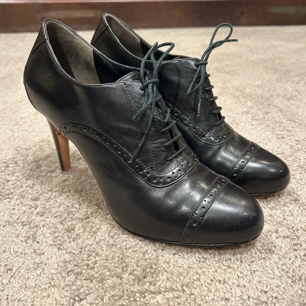 Cole Haan Black Lace-Up Heels